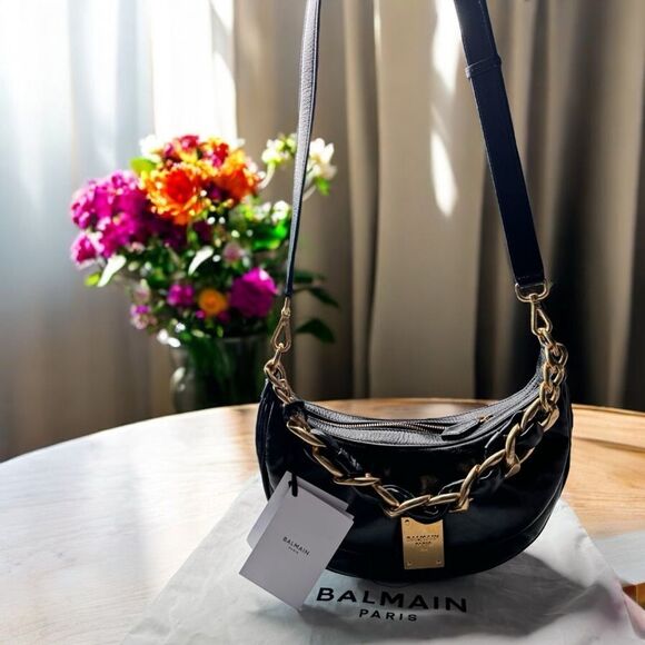 Balmain Leather Shoulder Bag